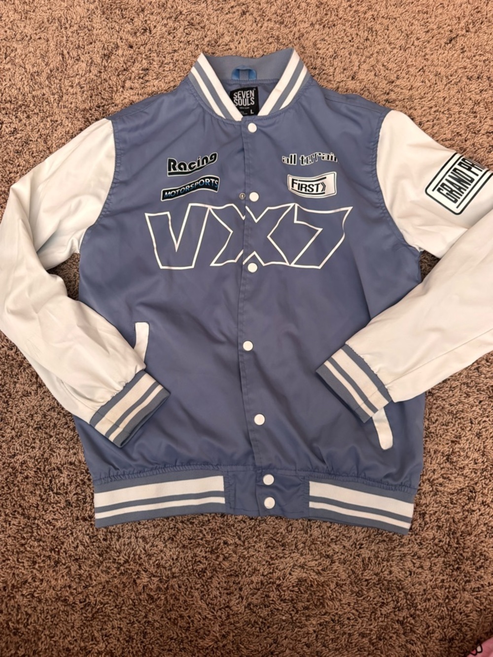 Seven Souls Racing Jacket - Blue/Gray